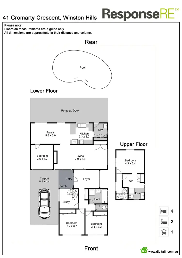Floorplan of Homely house listing, 41 Cromarty Crescent, Winston Hills NSW 2153