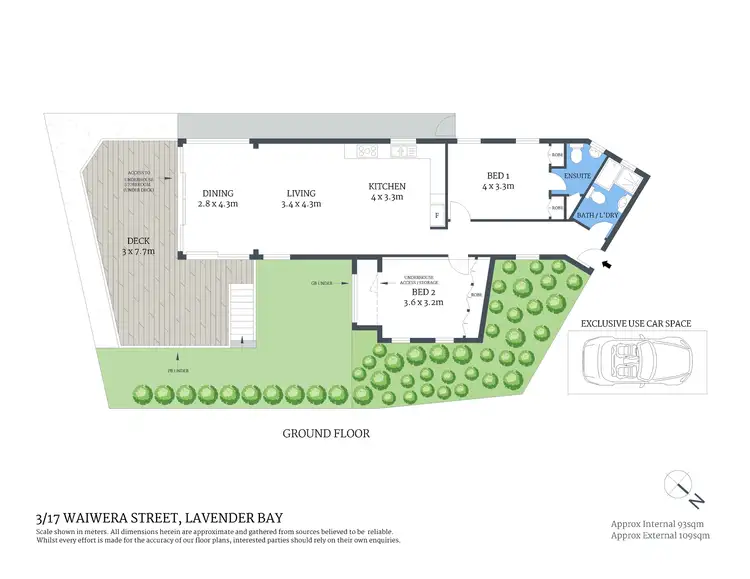 Floorplan of Homely apartment listing, 3/17 Waiwera Street, Lavender Bay NSW 2060