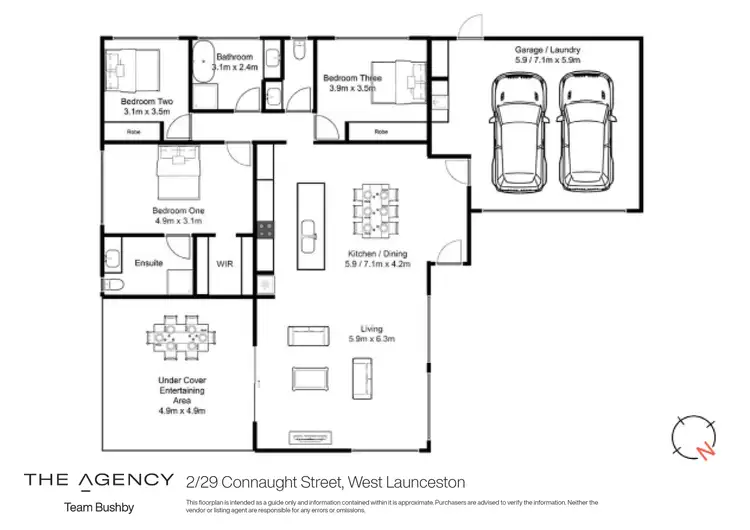 Floorplan of Homely townhouse listing, 2/29 Connaught Street, West Launceston TAS 7250