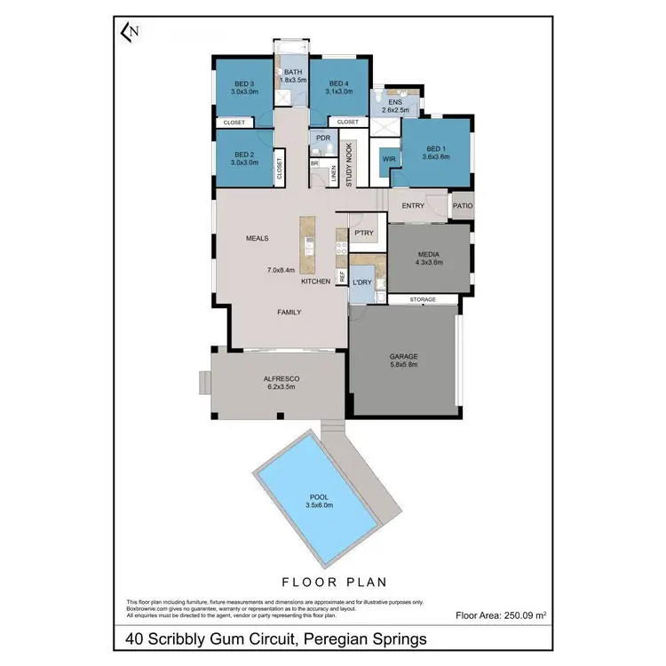 Floorplan of Homely house listing, 40 Scribbly Gum Circuit, Peregian Springs QLD 4573