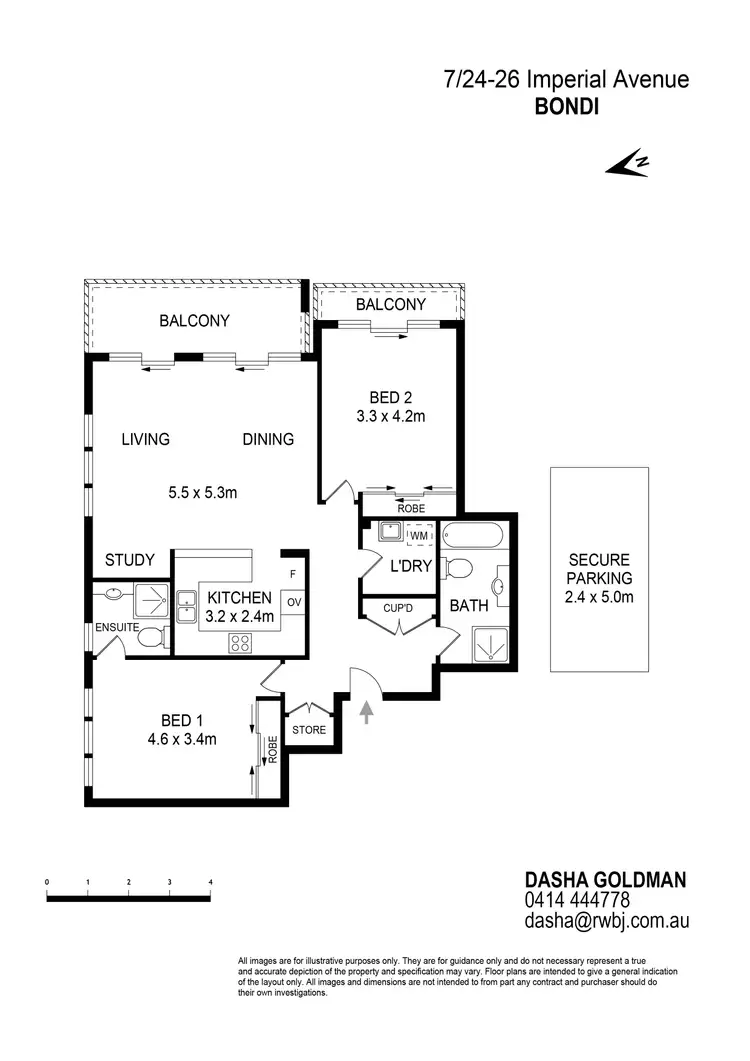 Floorplan of Homely apartment listing, 7/24-26 Imperial Avenue, Bondi NSW 2026