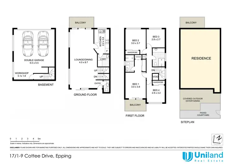 Floorplan of Homely townhouse listing, 17/1-9 Cottee Drive, Epping NSW 2121