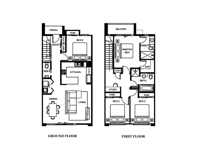 Floorplan of Homely townhouse listing, 36 Verbena Boulevard, Clyde VIC 3978