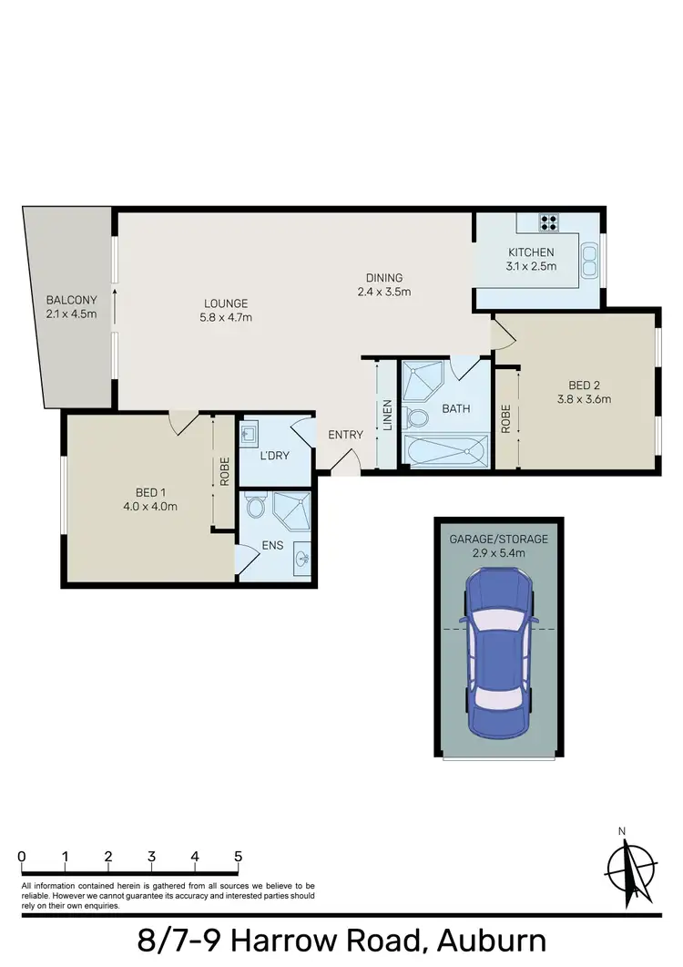 Floorplan of Homely unit listing, 8/7-9 Harrow Road, Auburn NSW 2144