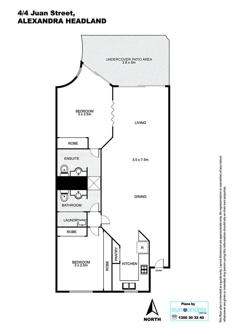Floorplan of Homely unit listing, 4/4 Juan Street, Alexandra Headland QLD 4572