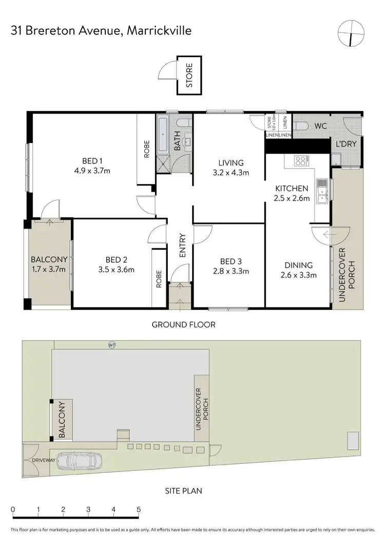 Floorplan of Homely house listing, 31 Brereton Avenue, Marrickville NSW 2204