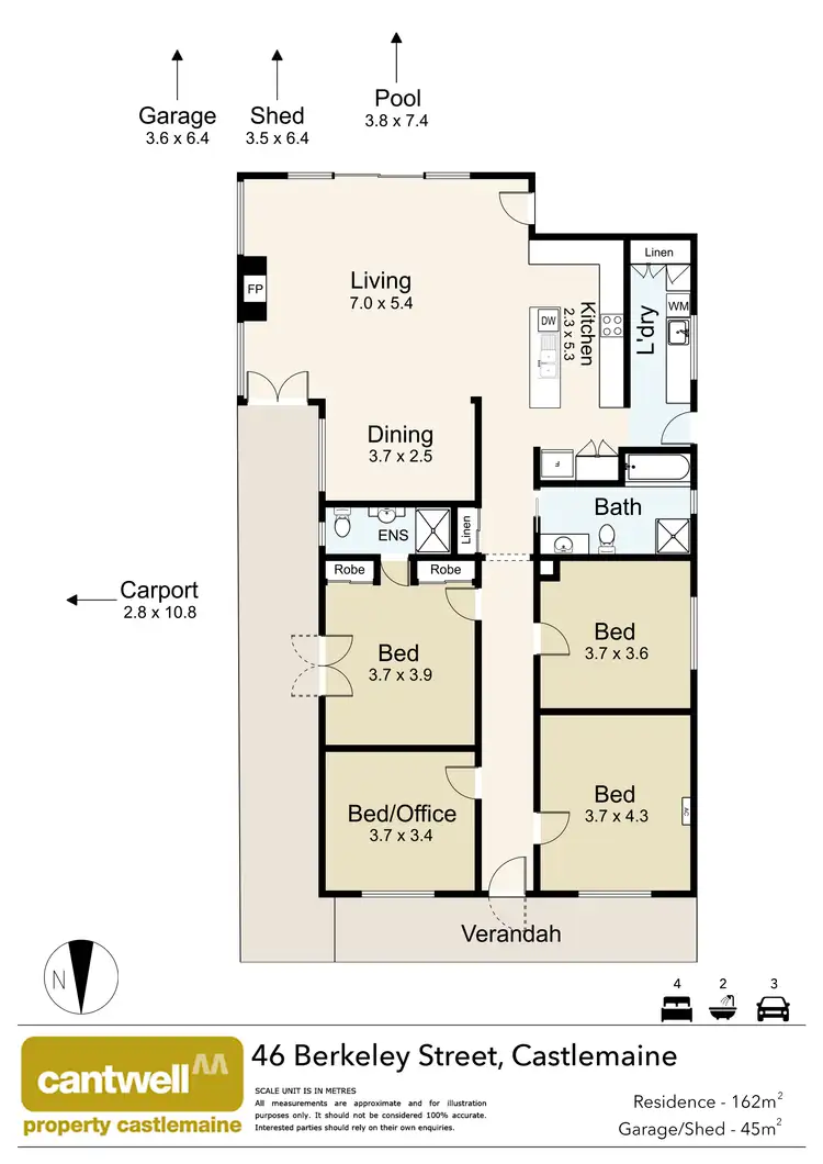 Floorplan of Homely house listing, 46 Berkeley Street, Castlemaine VIC 3450