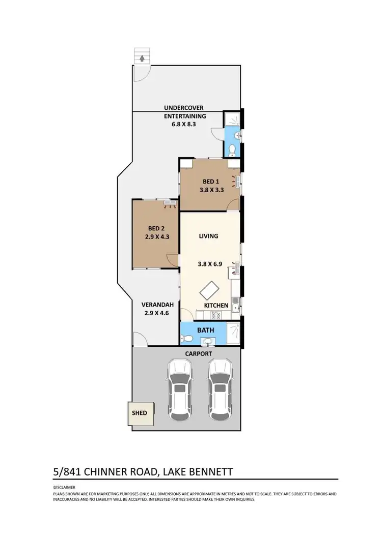 Floorplan of Homely unit listing, 5/841 Chinner Road, Lake Bennett NT 822