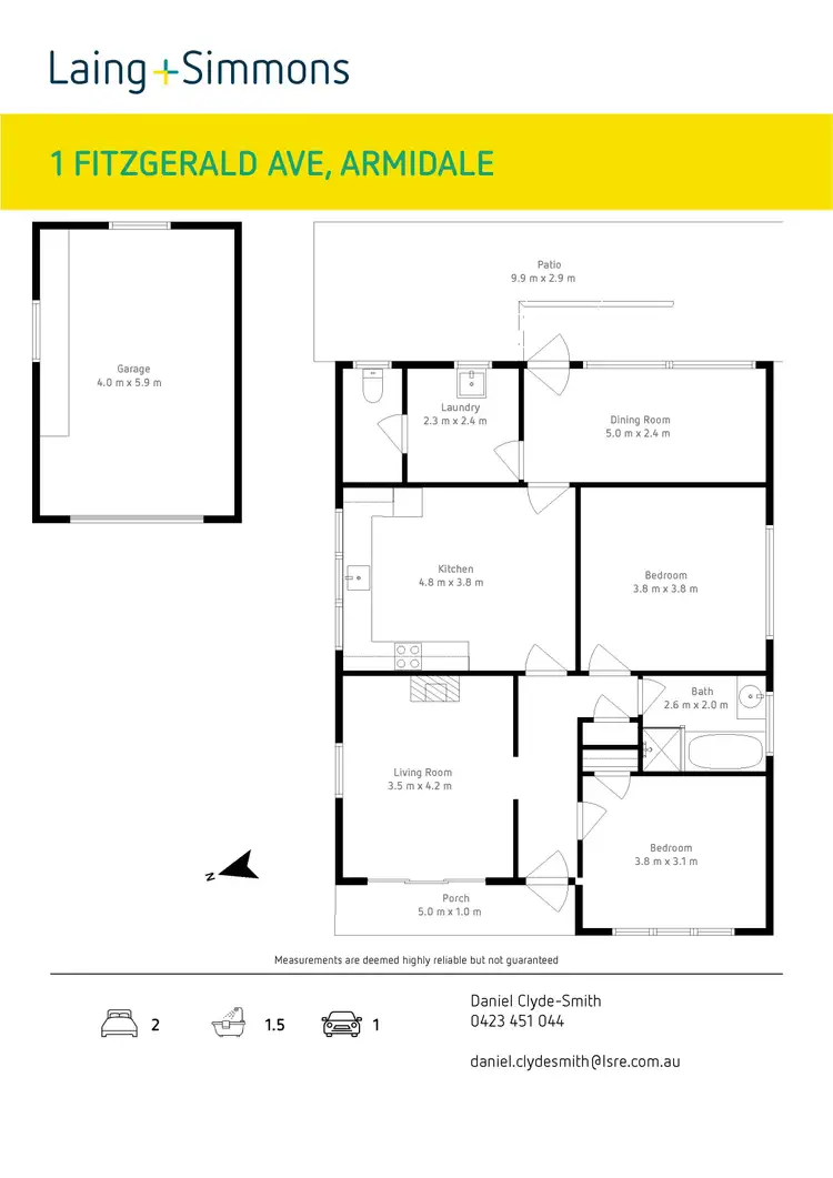 Floorplan of Homely house listing, 1 Fitzgerald Avenue, Armidale NSW 2350
