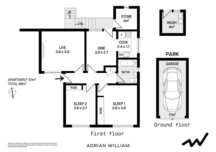 Floorplan of Homely apartment listing, 4/2 Rosford Avenue, Petersham NSW 2049