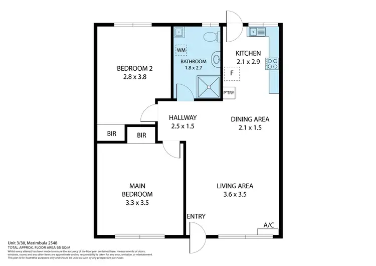 Floorplan of Homely unit listing, 3/30 Merimbula Drive, Merimbula NSW 2548