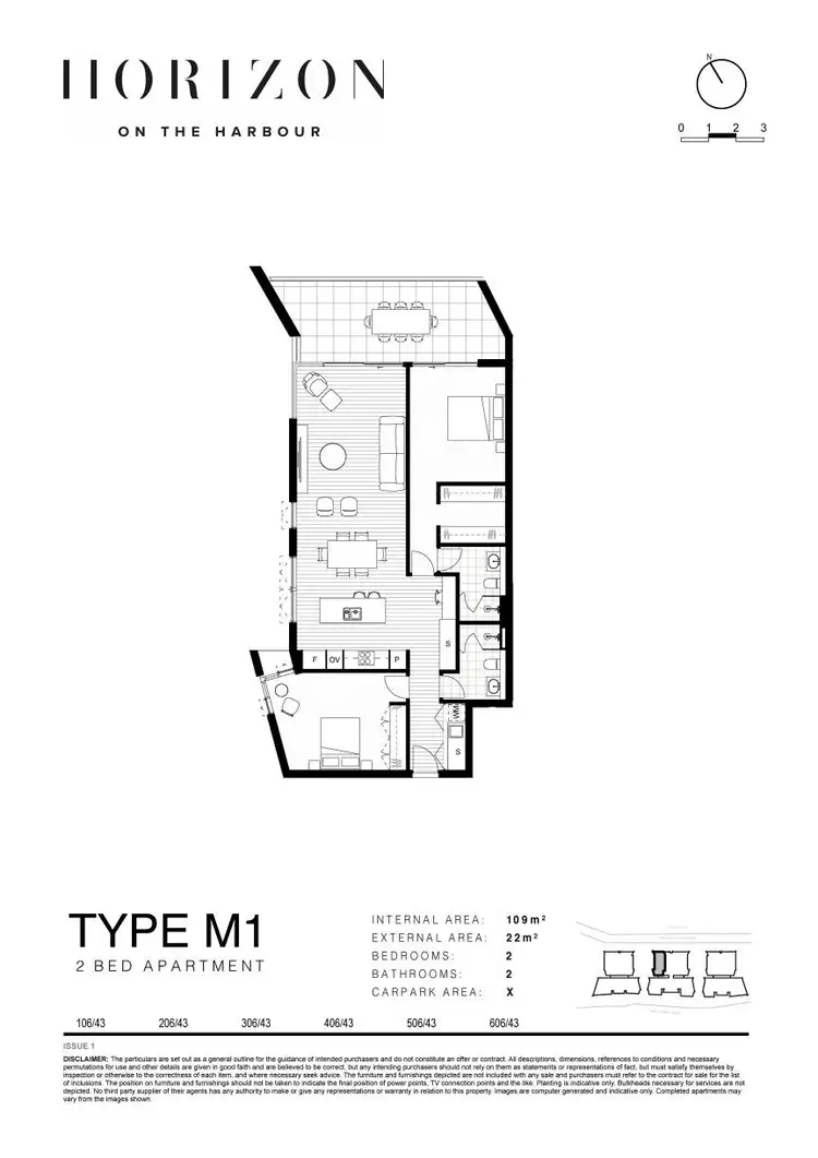 Floorplan of Homely apartment listing, Level Onsell/305/43 Honeysuckle Drive, Newcastle NSW 2300