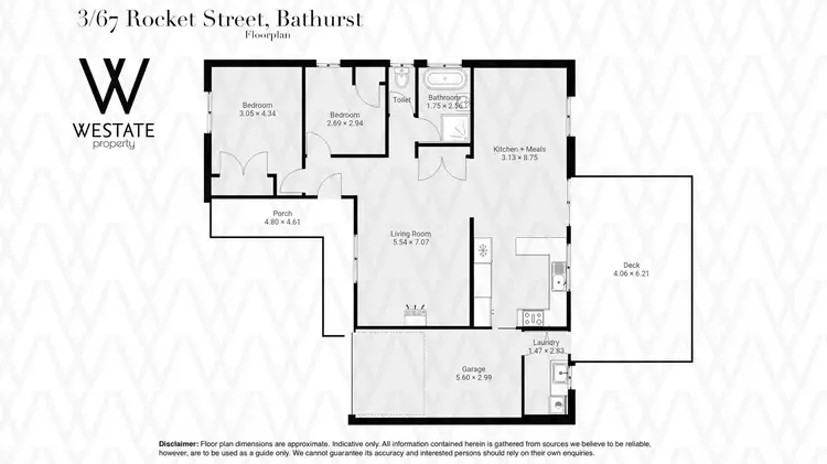 Floorplan of Homely unit listing, 3/67 Rocket Street, Bathurst NSW 2795