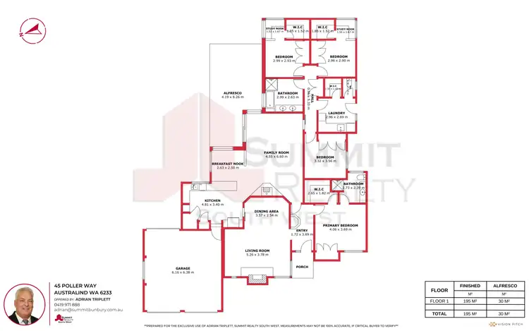 Floorplan of Homely house listing, 45 Poller Way, Australind WA 6233
