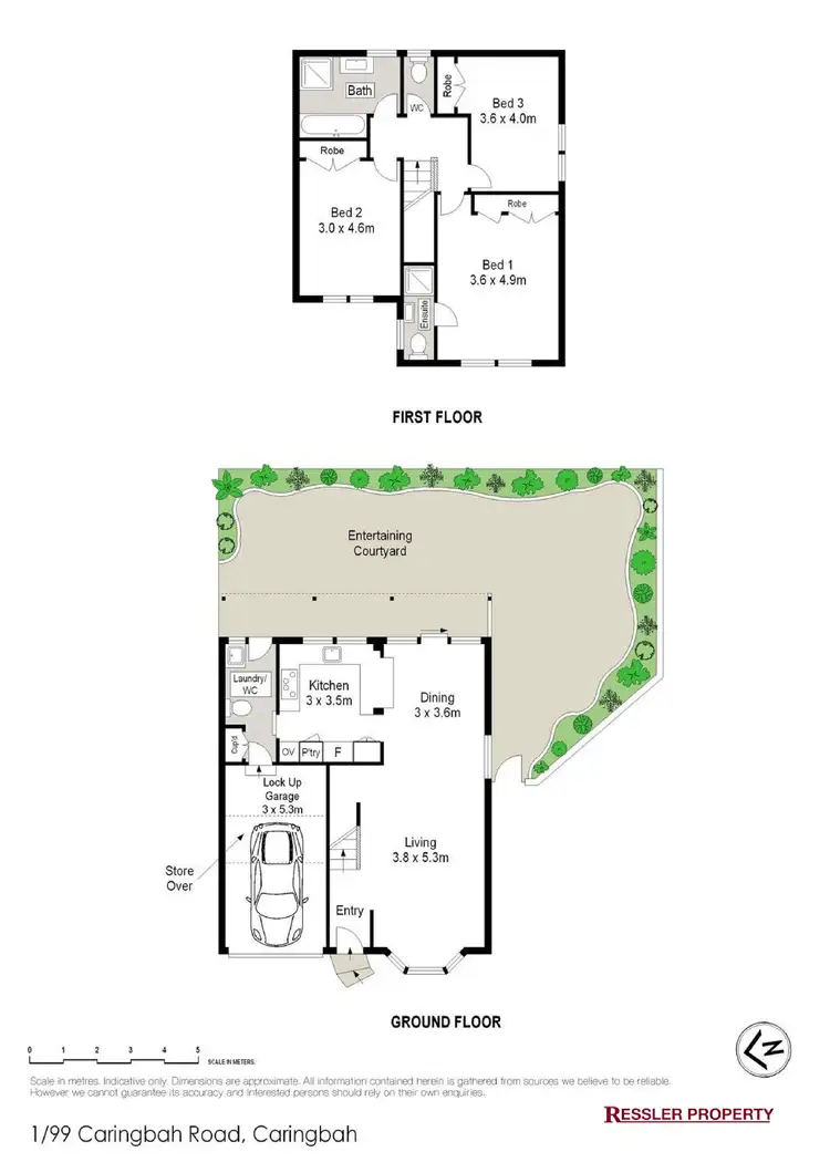 Floorplan of Homely townhouse listing, 1/99 Caringbah Road, Caringbah NSW 2229