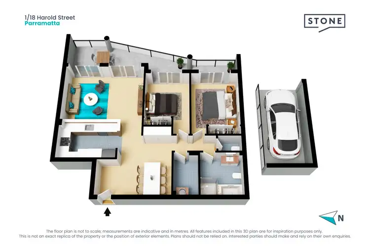 Floorplan of Homely apartment listing, 1/18 Harold Street, Parramatta NSW 2150