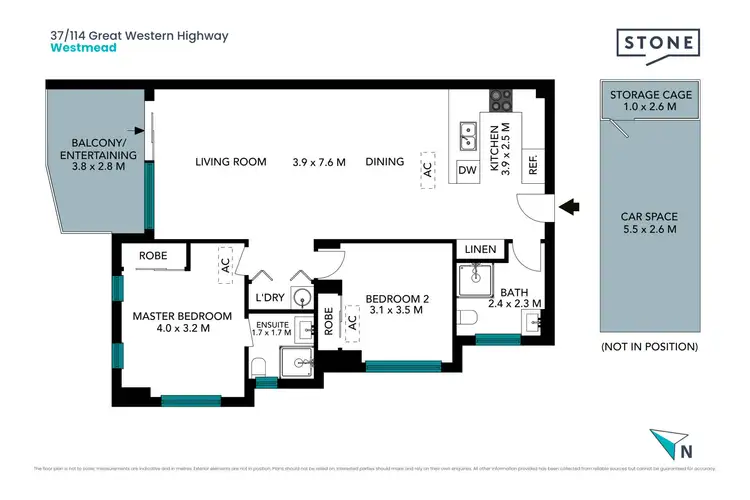 Floorplan of Homely apartment listing, 37/114 Great Western Highway, Westmead NSW 2145