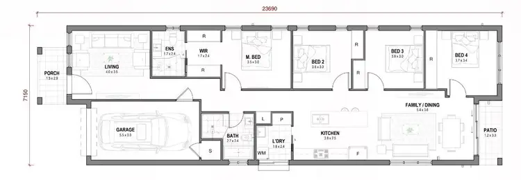 Floorplan of Homely house listing, 69 Ficus Street, The Ponds NSW 2769