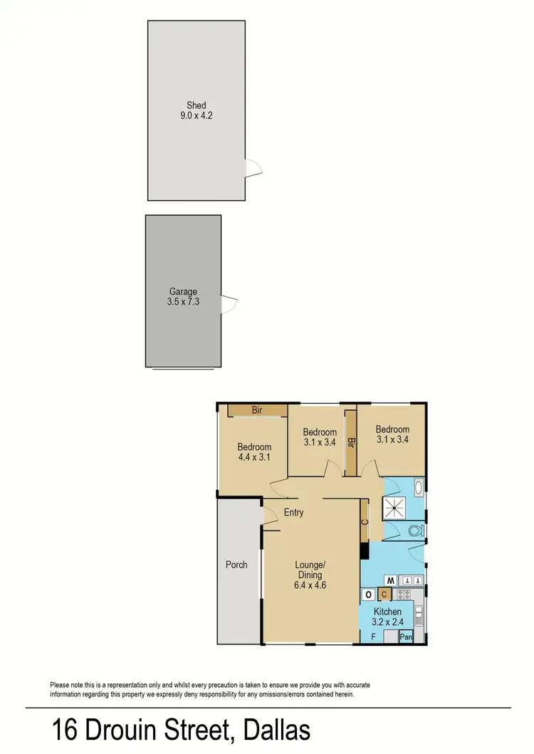 Floorplan of Homely house listing, 16 Drouin Street, Dallas VIC 3047