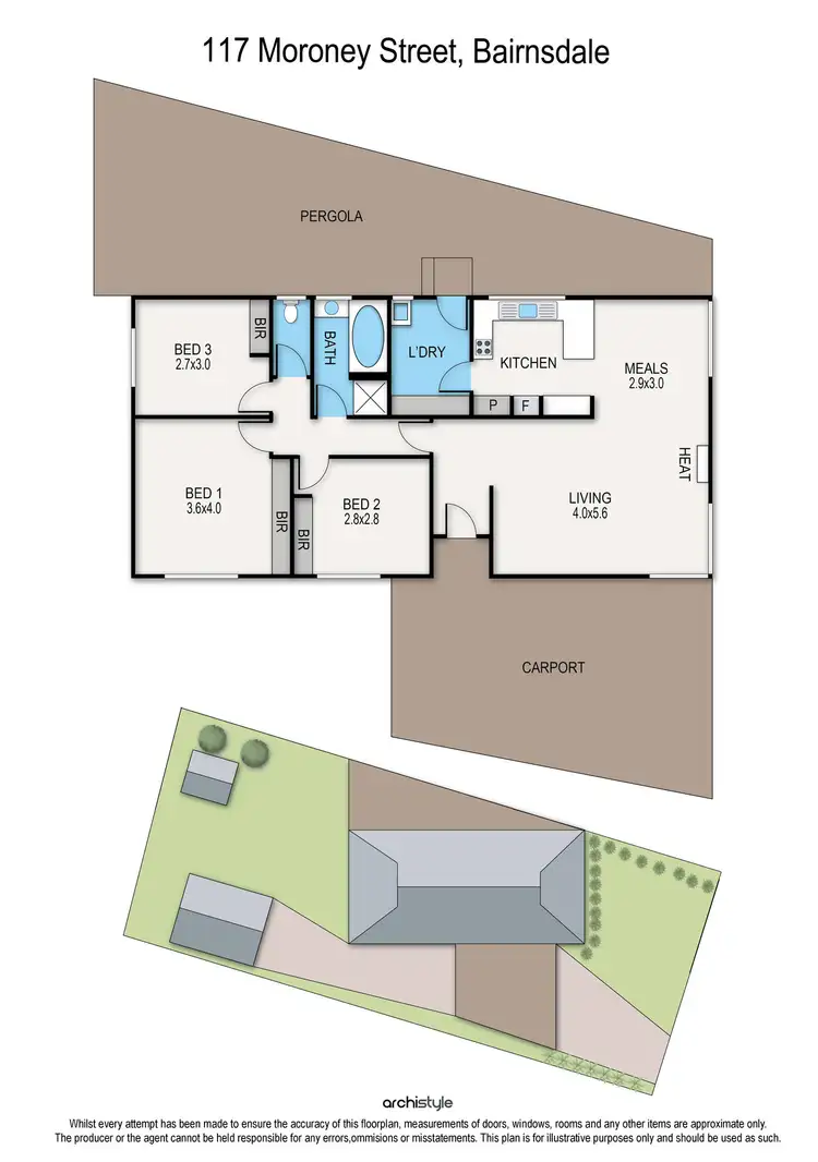 Floorplan of Homely house listing, 117 Moroney Street, Bairnsdale VIC 3875