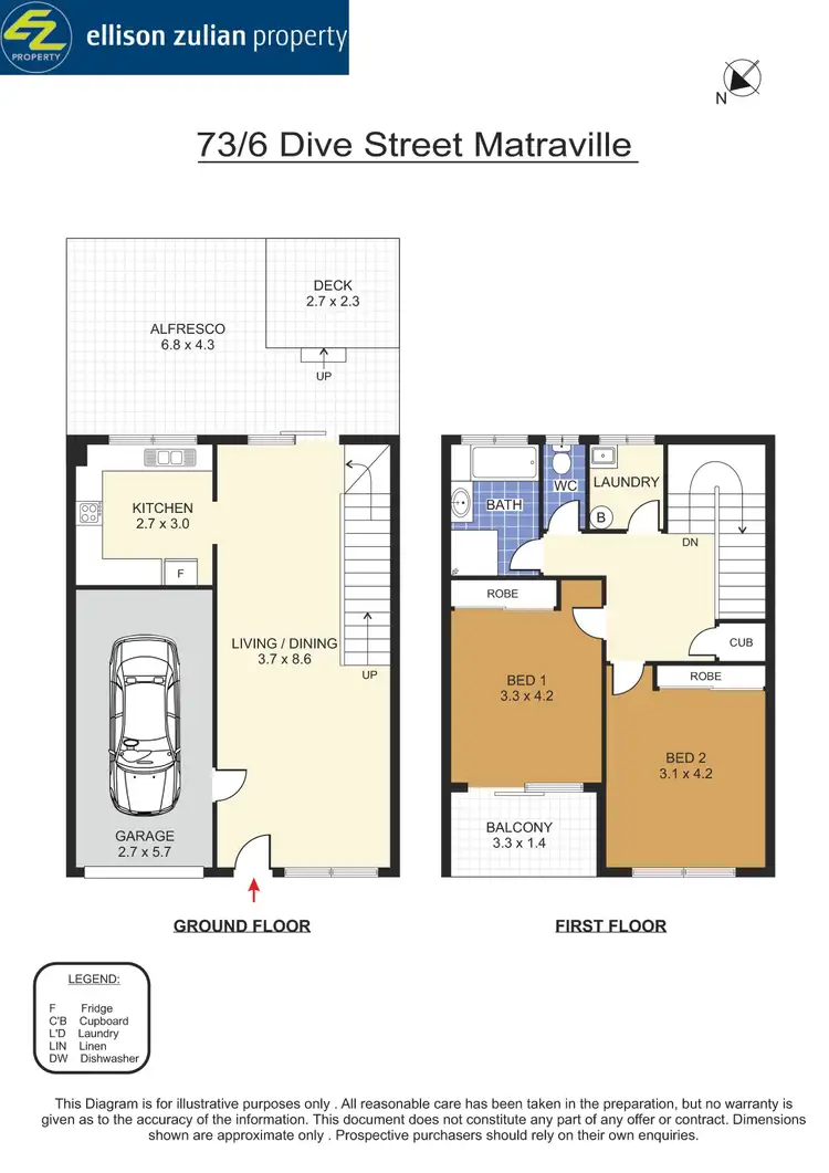 Floorplan of Homely townhouse listing, 73/6-8 Dive Street, Matraville NSW 2036
