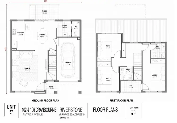 Floorplan of Homely townhouse listing, 7 Myrica Avenue, Riverstone NSW 2765