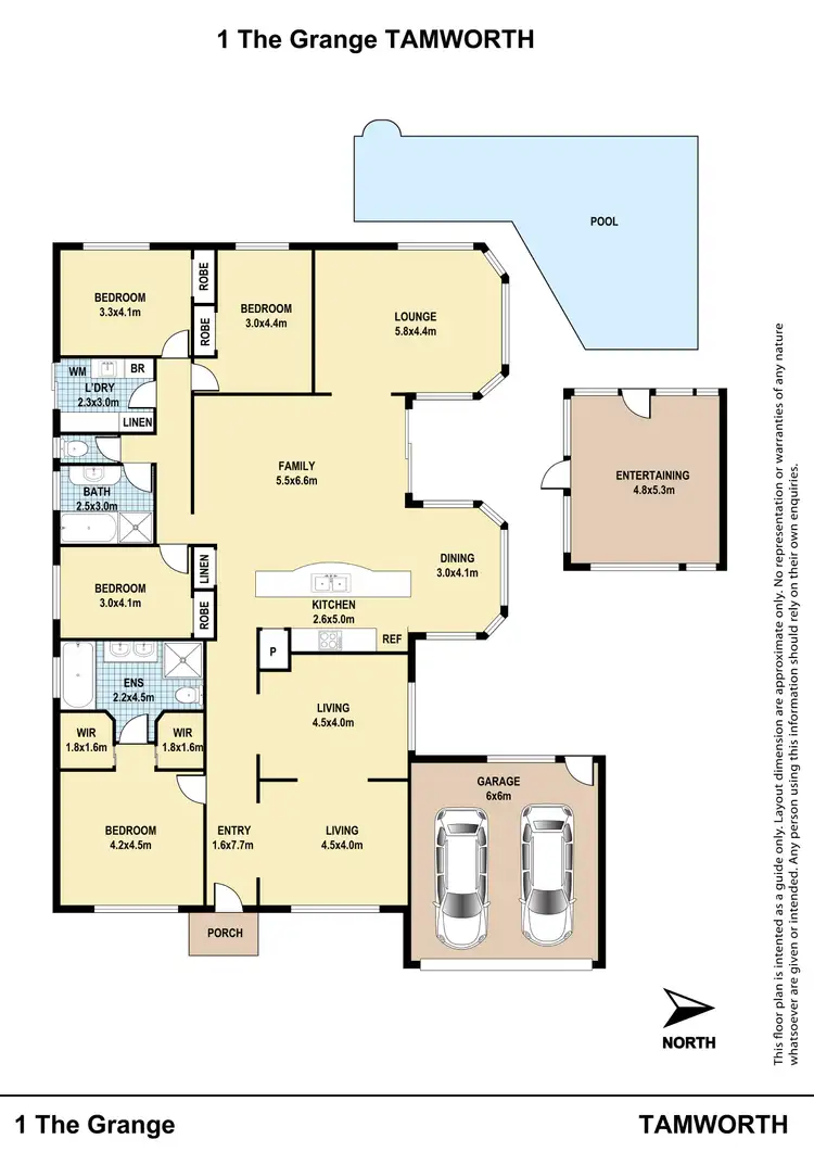 Floorplan of Homely house listing, 1 The Grange, Tamworth NSW 2340