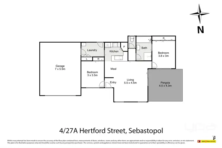 Floorplan of Homely unit listing, 4/27a Hertford Street, Sebastopol VIC 3356