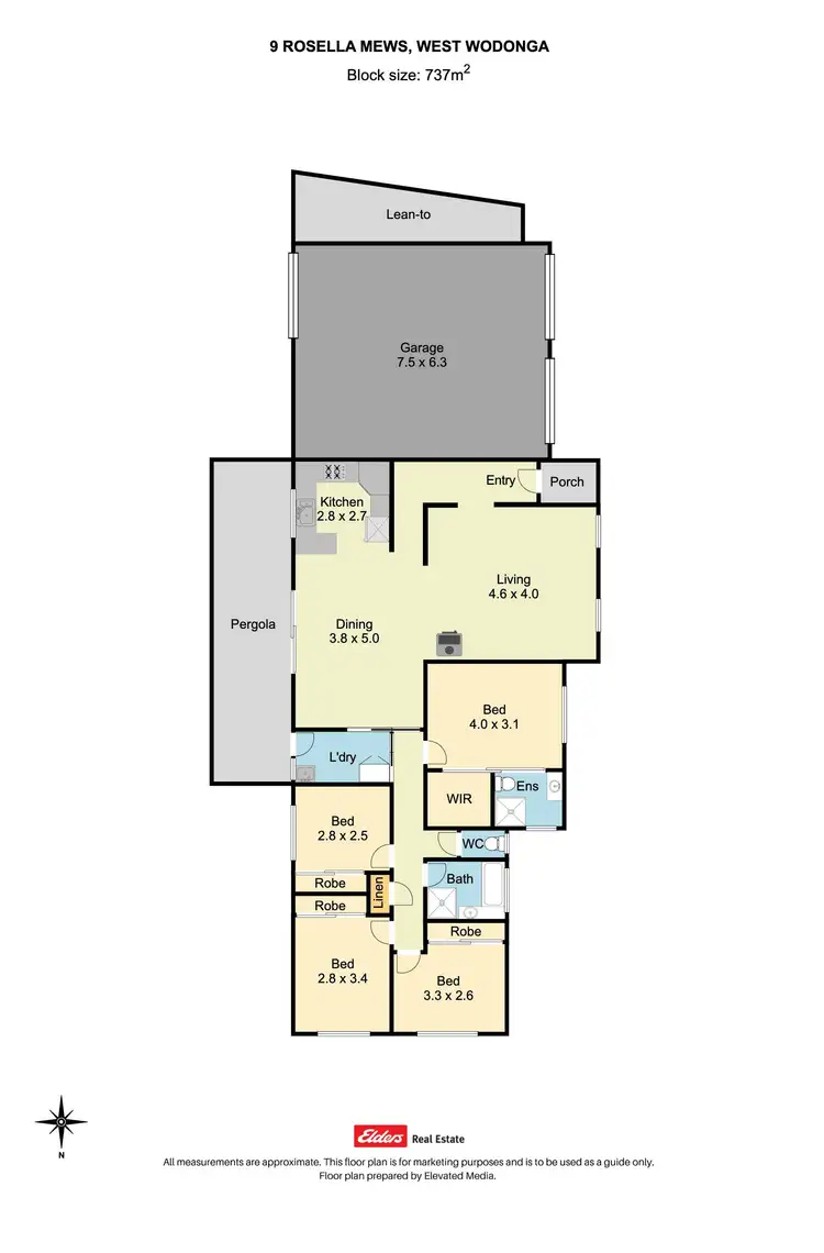 Floorplan of Homely house listing, 9 Rosella Mews, Wodonga VIC 3690