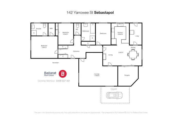 Floorplan of Homely house listing, 142 Yarrowee Street, Sebastopol VIC 3356