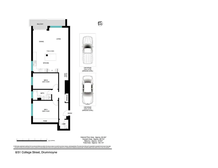 Floorplan of Homely apartment listing, 8/51-53 College Street, Drummoyne NSW 2047