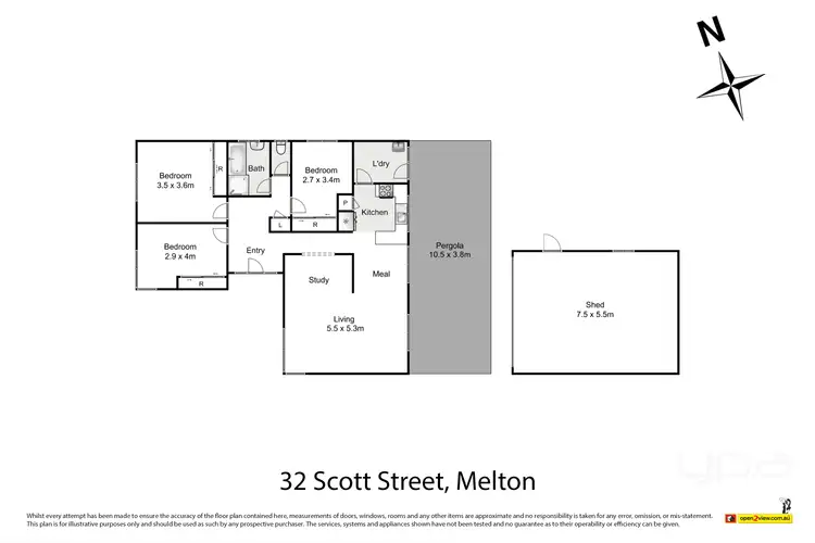 Floorplan of Homely house listing, 32 Scott Street, Melton VIC 3337