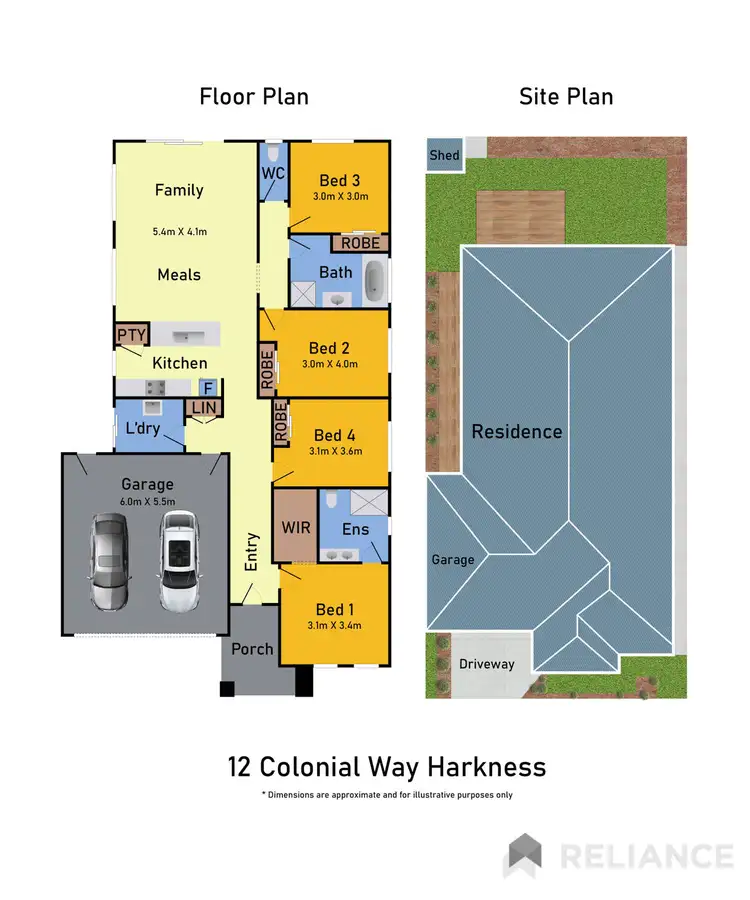 Floorplan of Homely house listing, 12 Colonial Way, Harkness VIC 3337