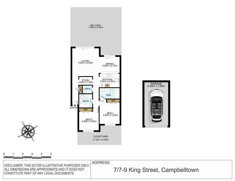 Floorplan of Homely apartment listing, 7/7-9 King Street, Campbelltown NSW 2560