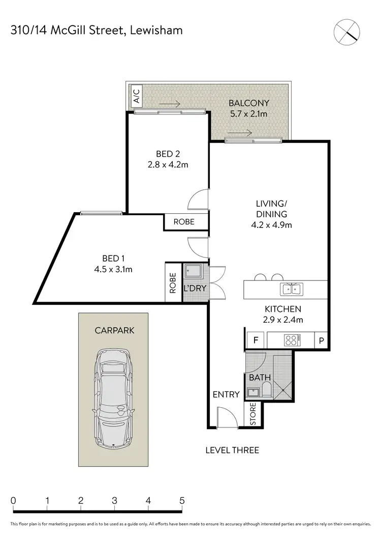 Floorplan of Homely apartment listing, 310/14 McGill Street, Lewisham NSW 2049