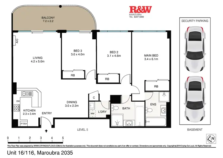 Floorplan of Homely apartment listing, 16/79-87 Boyce Road, Maroubra NSW 2035