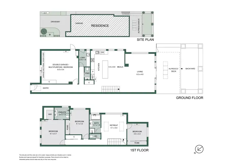 Floorplan of Homely townhouse listing, 76 Evan Street, Parkdale VIC 3195
