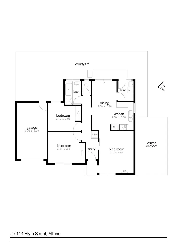 Floorplan of Homely unit listing, 2/114 Blyth Street, Altona VIC 3018
