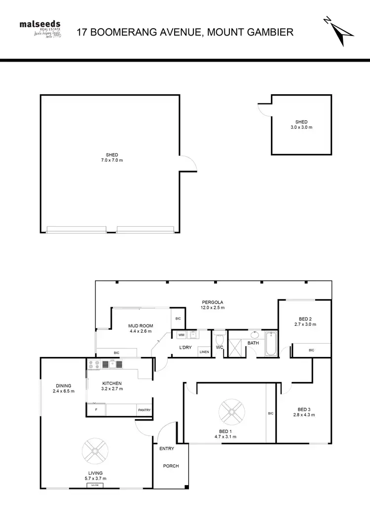 Floorplan of Homely house listing, 17 Boomerang Avenue, Mount Gambier SA 5290