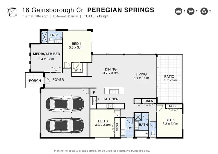 Floorplan of Homely house listing, 16 Gainsborough Crescent, Peregian Springs QLD 4573