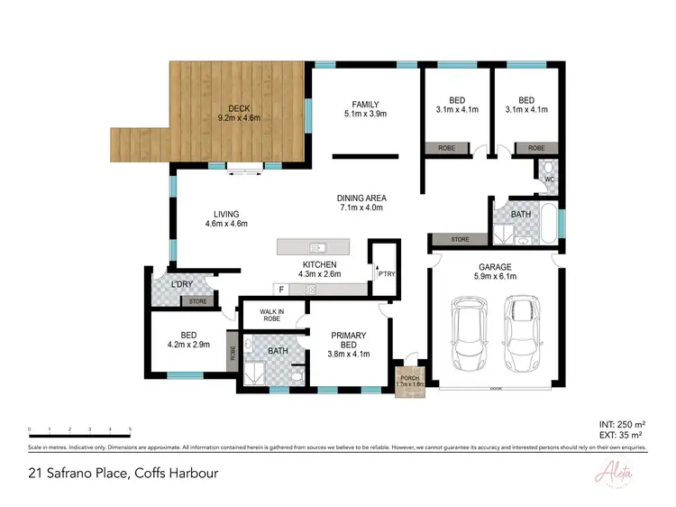 Floorplan of Homely house listing, 21 Safrano Place, Coffs Harbour NSW 2450