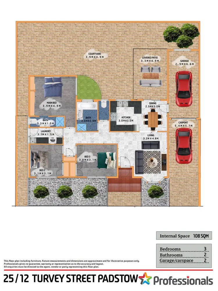 Floorplan of Homely villa listing, 25/12 Turvey Street, Padstow NSW 2211