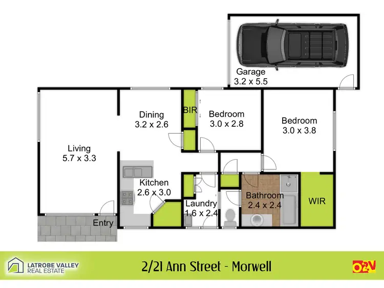 Floorplan of Homely unit listing, 2/21 Ann Street, Morwell VIC 3840