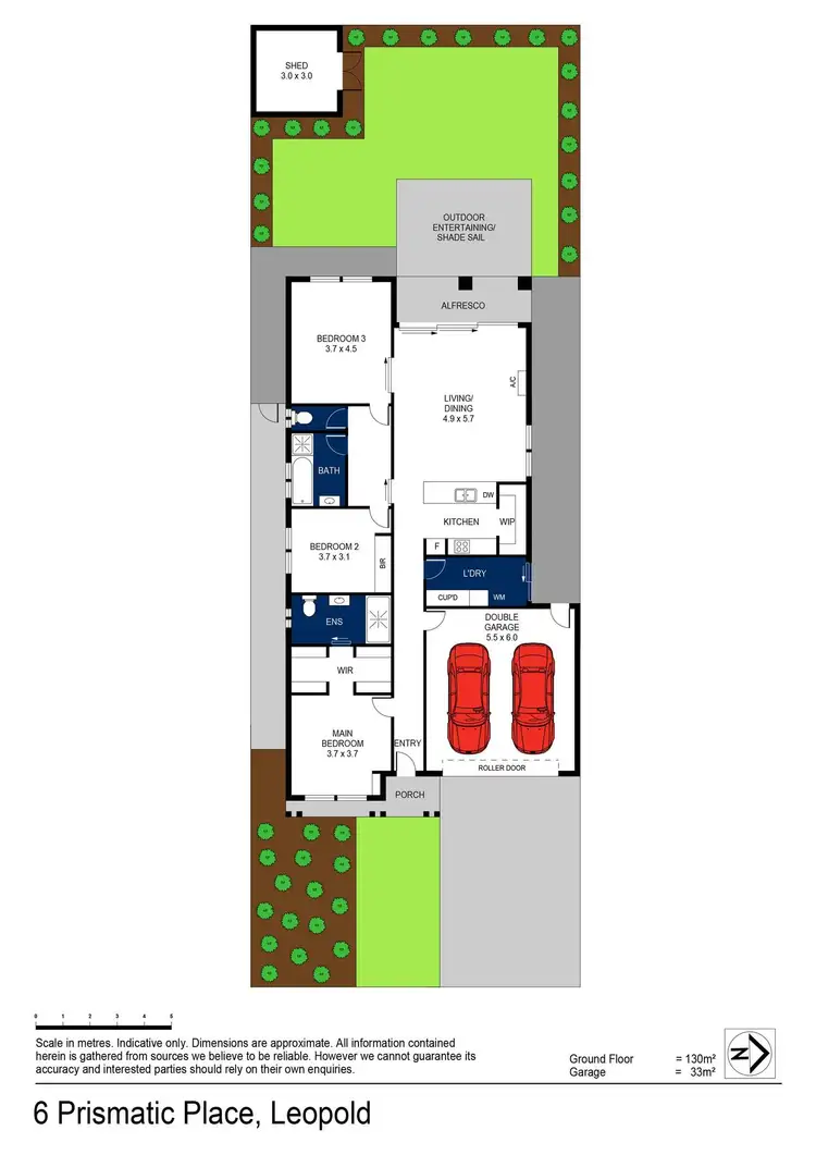 Floorplan of Homely house listing, 6 Prismatic Place, Leopold VIC 3224