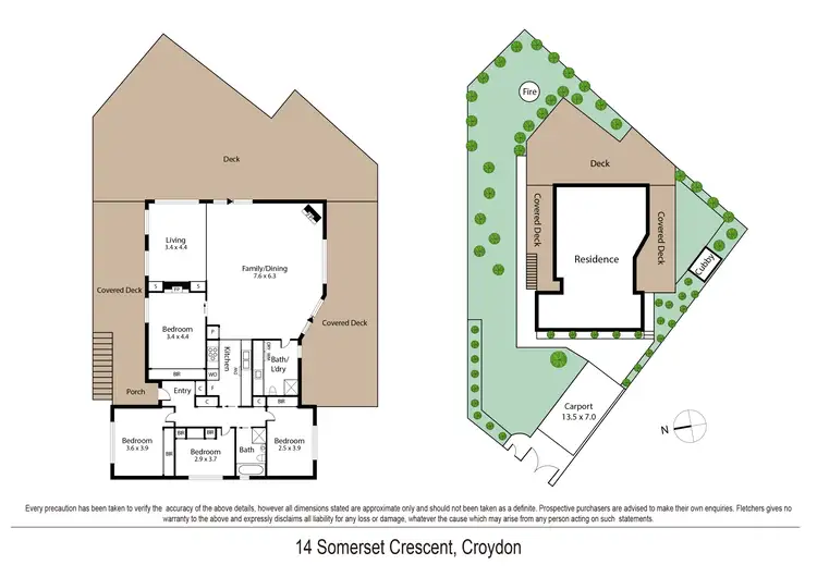 Floorplan of Homely house listing, 14 Somerset Crescent, Croydon VIC 3136