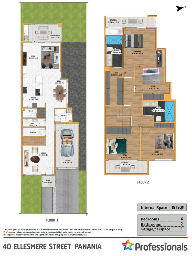 Floorplan of Homely semi-detached listing, 40 Ellesmere Street, Panania NSW 2213