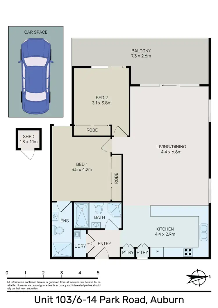 Floorplan of Homely apartment listing, 103/6-14 Park Road, Auburn NSW 2144