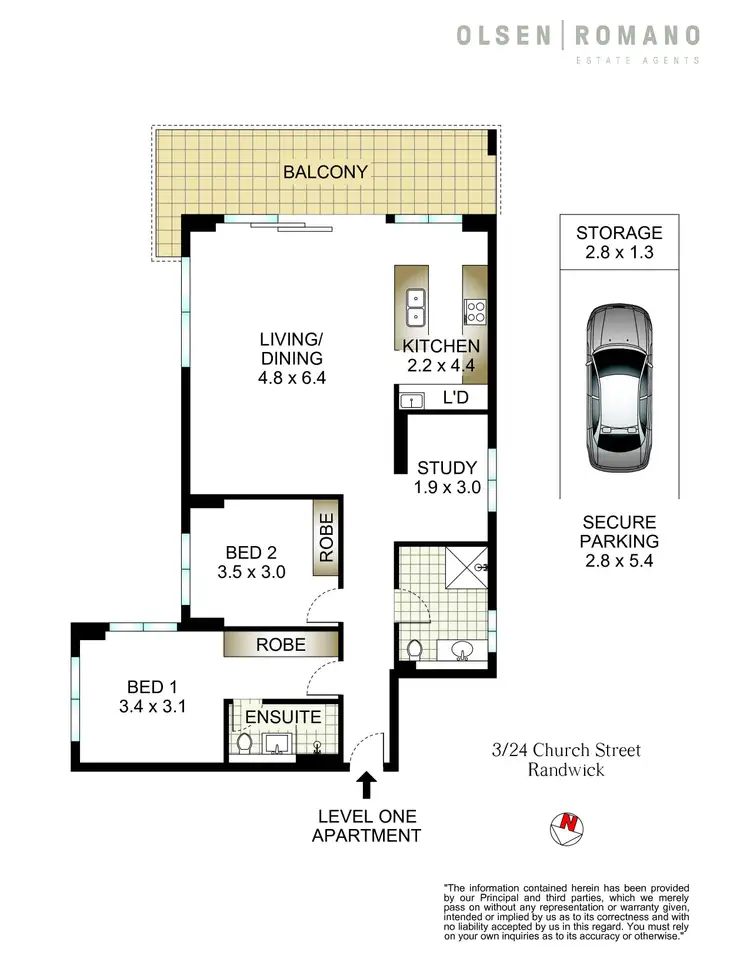 Floorplan of Homely apartment listing, 3/24 Church Street, Randwick NSW 2031