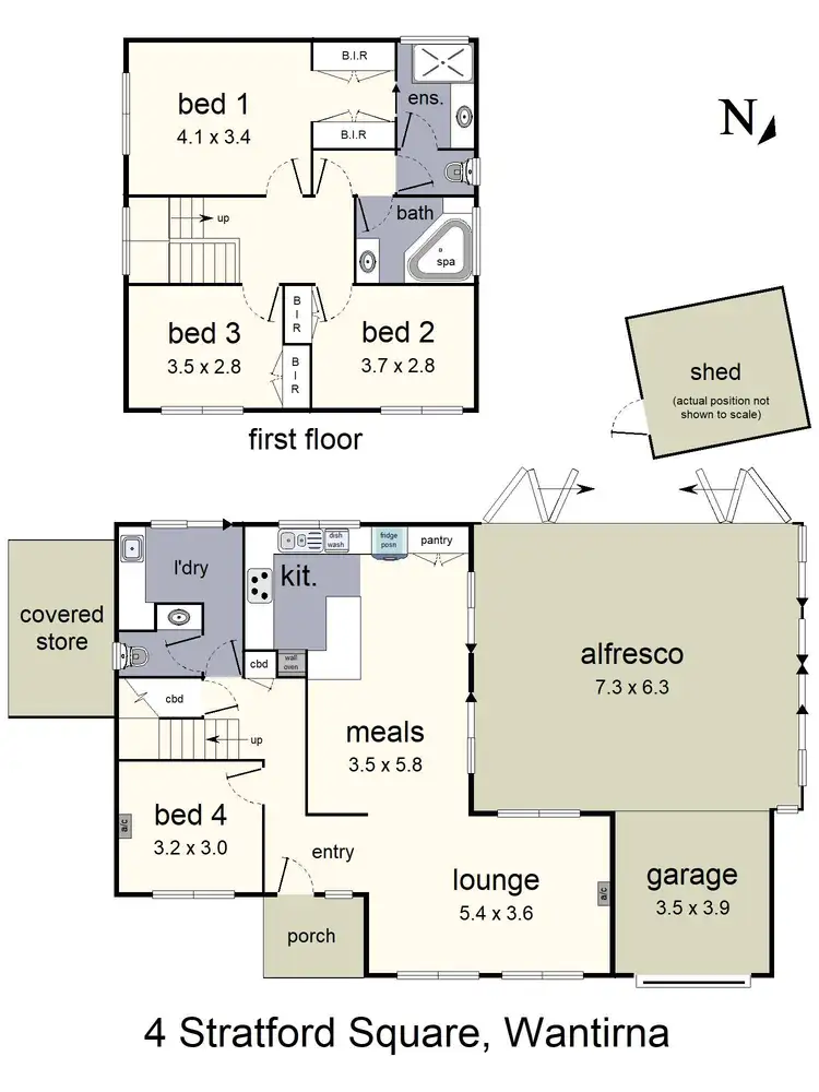Floorplan of Homely house listing, 4 Stratford Square, Wantirna VIC 3152