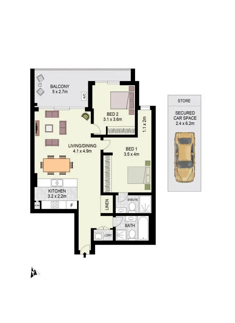 Floorplan of Homely apartment listing, 102/11 Junia Avenue, Toongabbie NSW 2146